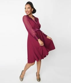SHEEN Clothing Ltd Plum Polly Swing Dress