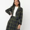 SHEEN Clothing Ltd Green & Navy Plaid Jacket