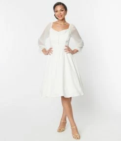 SHEEN Clothing Ltd Ivory Dior Bridal Swing Dress New Arrivals!