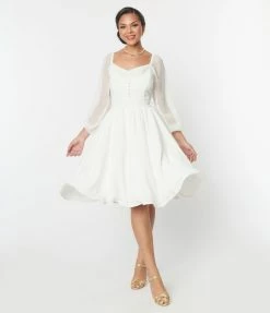 SHEEN Clothing Ltd Ivory Dior Bridal Swing Dress New Arrivals!