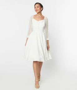 SHEEN Clothing Ltd Ivory Dior Bridal Swing Dress New Arrivals!