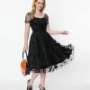 Magnolia Place Black Bats Dorothy Swing Dress Sale