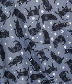 Magnolia Place Grey & Black Cat Sally Swing Skirt