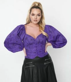 Magnolia Place Purple Spider Web Eyes See You Top