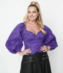 Magnolia Place Purple Spider Web Eyes See You Top