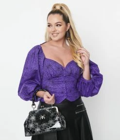 Magnolia Place Purple Spider Web Eyes See You Top