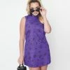 Sale Magnolia Place Purple Spiderweb Mini Dress