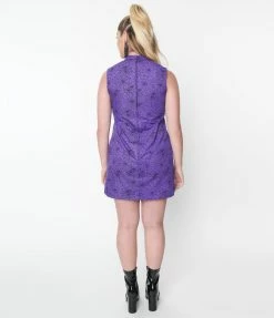 Sale Magnolia Place Purple Spiderweb Mini Dress