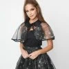 Sale Magnolia Place Black Spiderweb Capelet