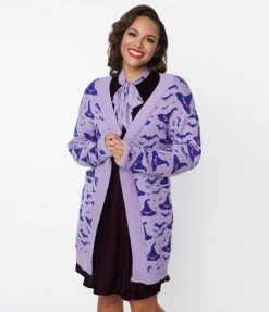 Heimish USA (Rachael) Purple Witches Hat Open Long Cardigan Sale
