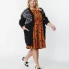 Heimish USA (Rachael) Plus Size Black Spiderweb Open Long Cardigan