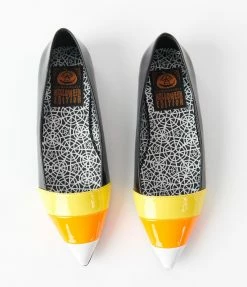 YRU (Strange Cvlt) Candy Corn Patent Leatherette Flats