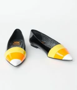 YRU (Strange Cvlt) Candy Corn Patent Leatherette Flats