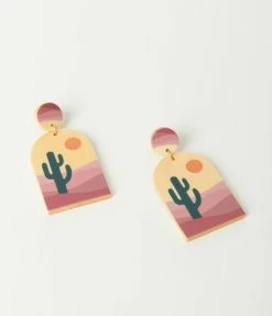 Anarchy Street Western Desert Scenery Drop Earrings Jewelry