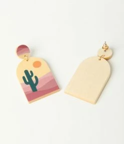 Anarchy Street Western Desert Scenery Drop Earrings Jewelry