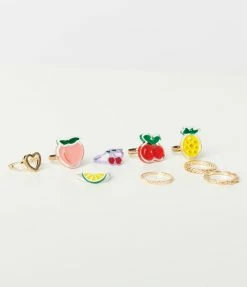 Anarchy Street Jewelry Fruit Kawaii Ring Set