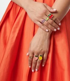 Anarchy Street Jewelry Fruit Kawaii Ring Set
