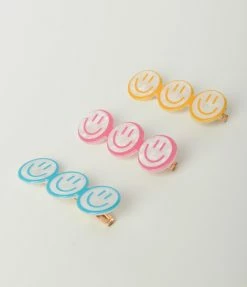 Anarchy Street Hair Accessories Happy Face Hair Clip Set