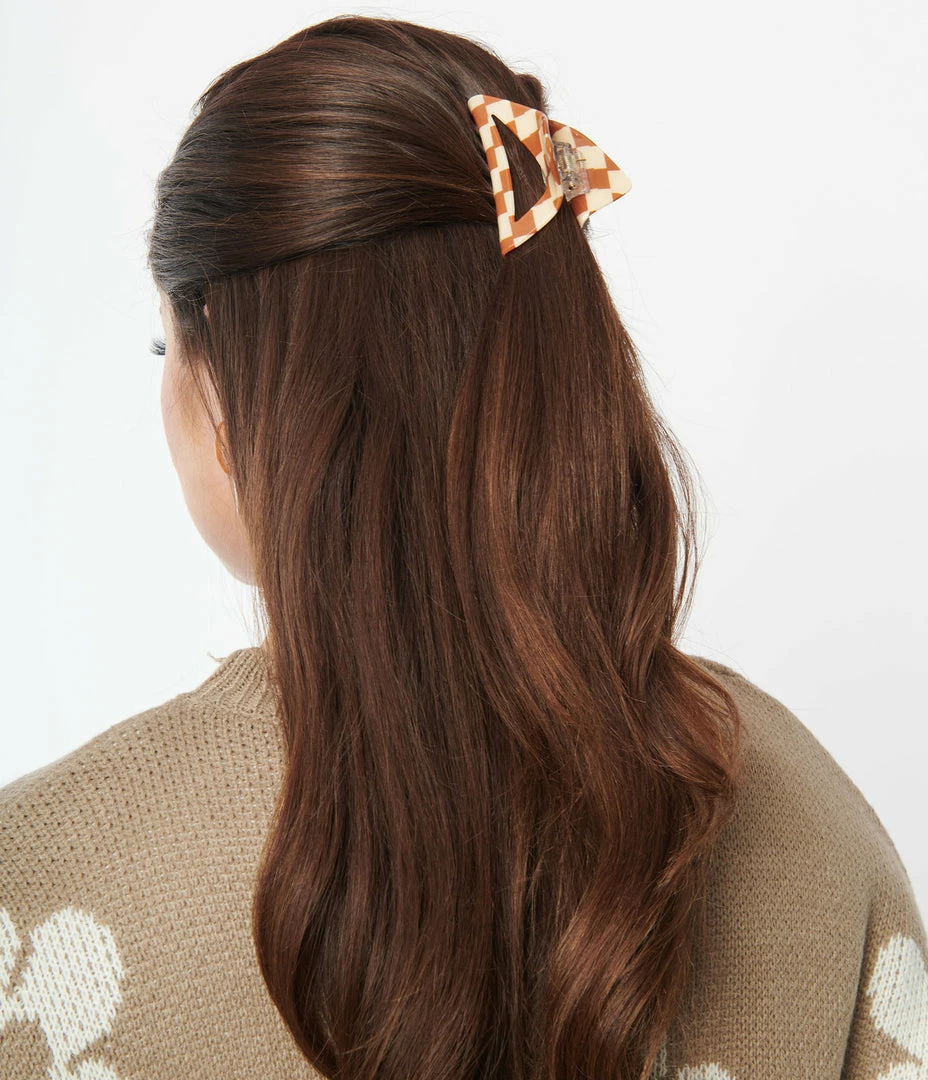 Anarchy Street Multicolor Checkered Hair Claw Set Hair Accessories