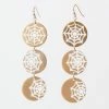 Anarchy Street Spider Web Disc Drop Earrings Jewelry