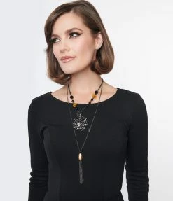 Anarchy Street Spider Web Layered Chain Necklace Jewelry