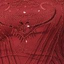 Unique Vintage Plus Size 1920s Burgundy Beaded Nadine Flapper Dress Clothing