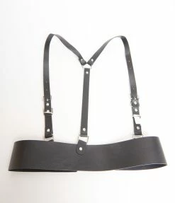 Anarchy Street Accessories Black Leatherette Suspender Belt