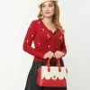 SHEEN Clothing Ltd Red & White Daisy Cardigan Sale