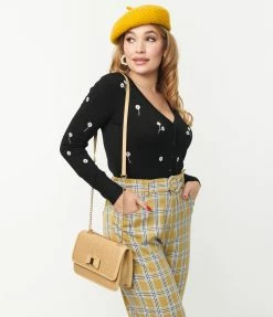 SHEEN Clothing Ltd Black & White Daisy Cardigan New Arrivals!