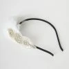 New Arrivals! Unique Vintage White Coque Feather & Silver Rhinestone Headband