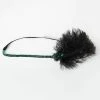 New Arrivals! Unique Vintage Black Feather & Green Rhinestone Stretch Headband