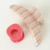 Pannee Rainbow Stripe & Pink Hair Claw Set Accessories