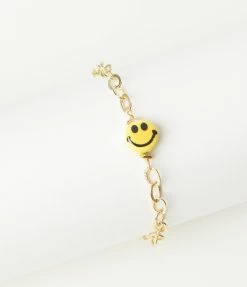 Pannee Accessories Smiley Face Chain Bracelet