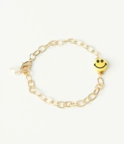 Pannee Accessories Smiley Face Chain Bracelet