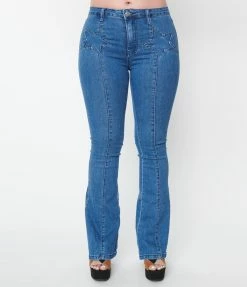 Saints & Hearts Medium Denim Star Jeans