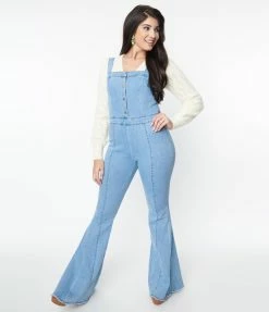 Saints & Hearts Light Blue Denim Jumpsuit