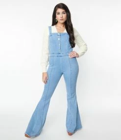 Saints & Hearts Light Blue Denim Jumpsuit