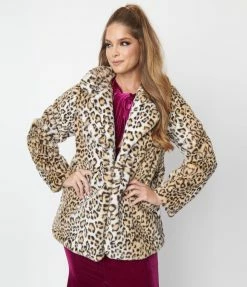 Hayden Clothing Leopard Faux Fur Coat