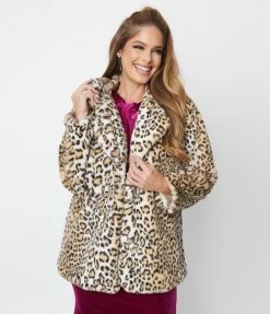 Hayden Clothing Leopard Faux Fur Coat