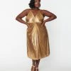 Rebel Love Plus Size Golden Age Lame Dress Clothing