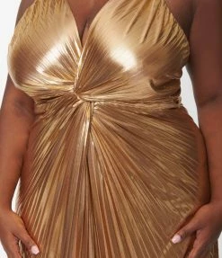 Rebel Love Plus Size Golden Age Lame Dress Clothing