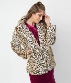 Hayden Clothing Leopard Faux Fur Coat
