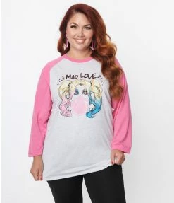 Harley Quinn X Smak Parlour Mad Love Baseball Tee Fan Flair