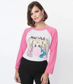 Harley Quinn X Smak Parlour Mad Love Baseball Tee Fan Flair