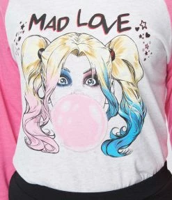 Harley Quinn X Smak Parlour Mad Love Baseball Tee Fan Flair