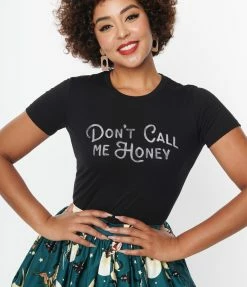 Threadless (Skinny Corp/Steven Rhodes) Call Me Honey Fitted Graphic Tee Clothing