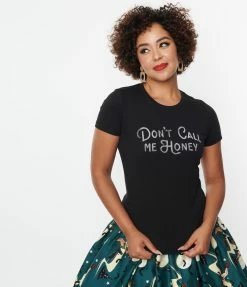 Threadless (Skinny Corp/Steven Rhodes) Call Me Honey Fitted Graphic Tee Clothing