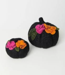 One Hundred 80 Degrees Black Floral Pumpkins Accessories
