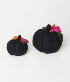One Hundred 80 Degrees Black Floral Pumpkins Accessories