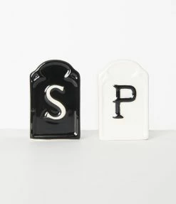 One Hundred 80 Degrees Ceramic Gravestone Salt & Pepper Shaker Set Accessories